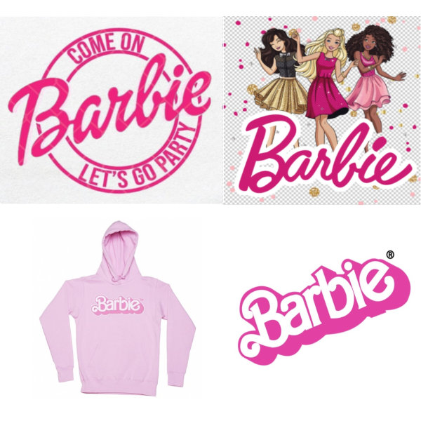 Barbie tryck -  att trycka egen Barbie hoddie (3 tryck/set)