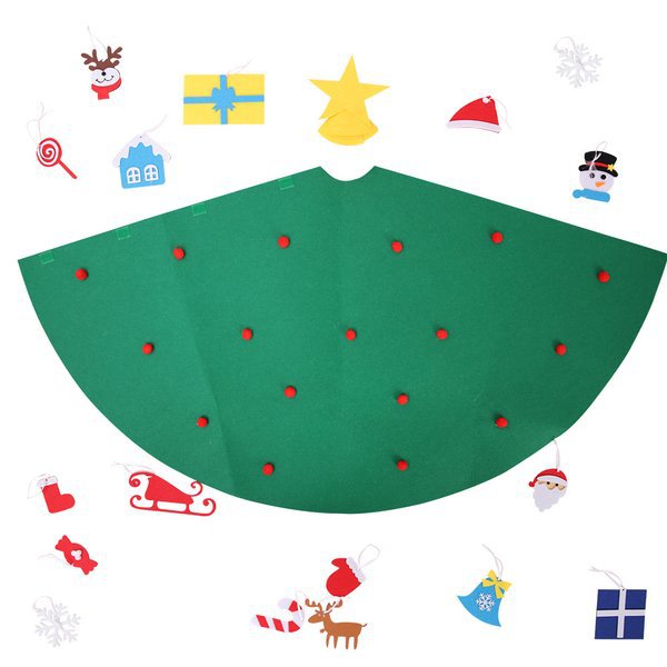 Julpyssel / jullek /klä julgran, stor filtgran Mörkgrön