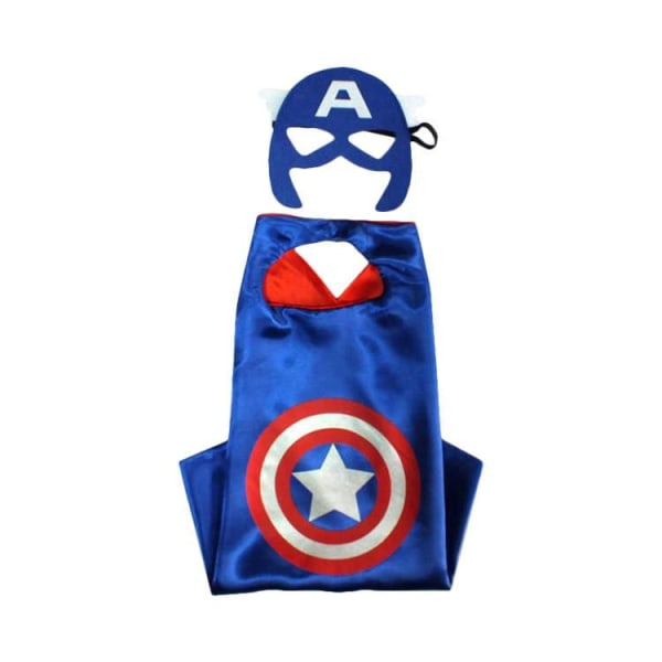 Kapten Amerika Unisex Barn- mantel/mask Blå
