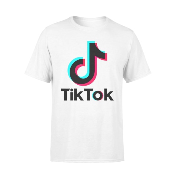 'Tik Tok' Børne Unisex T-shirt hvid White 140