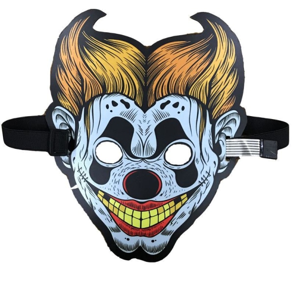Led mask med musik kontrol - clown Halloween clown