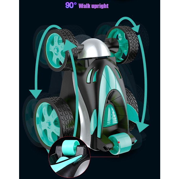 Stunt bil m kontrol, roterar 360 grader Gul