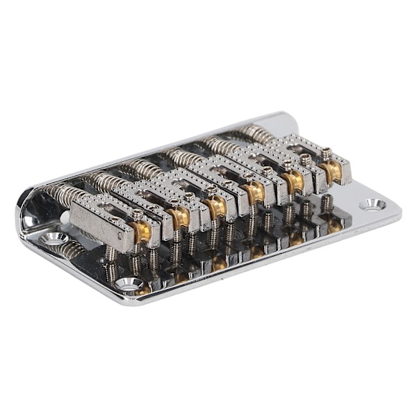 Hardtail Saddle Bridge 6 String 78mm Zinklegering Koppar Elektrisk Gitarr Bridge för Utbyte Silver