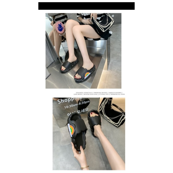 Söta molnslippers för män och kvinnor, roliga bubbeltofflor sandaler halkfria spa gymtofflor supermjuka vattentäta plattform hem duschtofflor