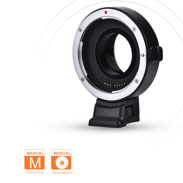 Metal elektrisk autofokuslinseadapter til Canon EF-objektiv til Sony APS-C-kameraer
