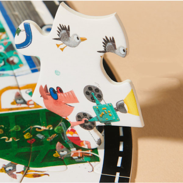 Barnens pusselkognition, mänsklig geografi, dinosaurietransport, sovande skönhet bärbar presentask, 4-8 år gamla pojkar och flickor
