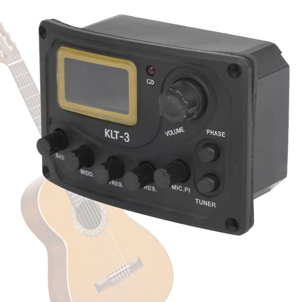 EQ Pickup 4 Band Gitarr Metall KLT‑3 Equalizer Tuner Musikinstrument Tillbehör