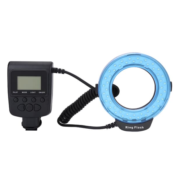 Bærbar 48 LED Ring Flash Lys Linse Adapter Ringe Sæt Til Canon til Nikon til Fuji SLR Kamera
