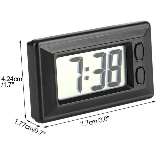 LCD Digital Klokke Bord Bil Dashbord Skrivebord Elektronisk Klokke Dato Tid Kalender Display