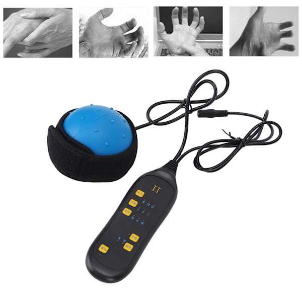 Elektrisk varm kompressboll infraröd terapi fingermassage rehabilitering hemiplegi fingeråterställningsutrustning 240V