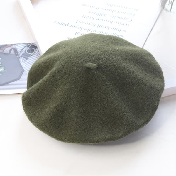 Hatt dam vinter basker, ullbasker, varm hatt ull stickad hatt, Armégron