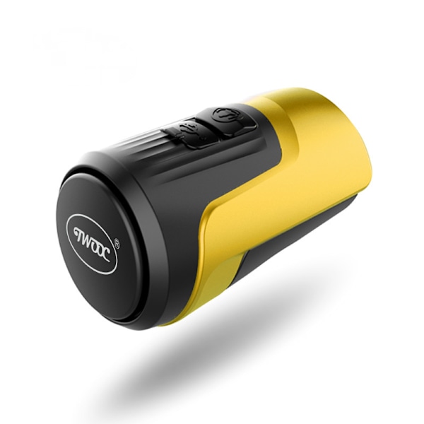 125dB Elektrisk Høj Lyd Vandtæt USB Genopladelig Cykelklokke med Tyverialarm - Gul (En)