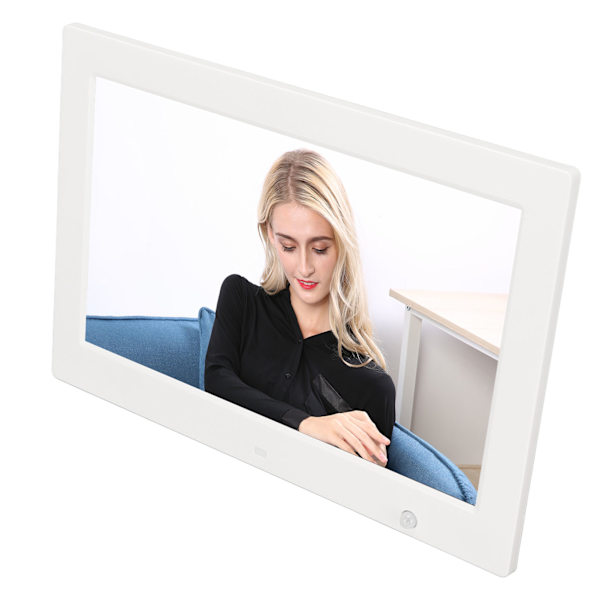 Digital fotoram 13 tum HD rörelsesensor stöd video musik smart bildram med klocka kalender 100‑240V EU-kontakt