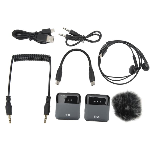 Trådløs Lavalier Opptaksmikrofon Bluetooth Støyreduksjon Reversmikrofon Klips for Vlogging og Direktestrømming