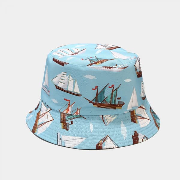 AVEKI Packable Reversible Sea Animals Printed Fisherman Bucket Sun Hat, Many Patterns