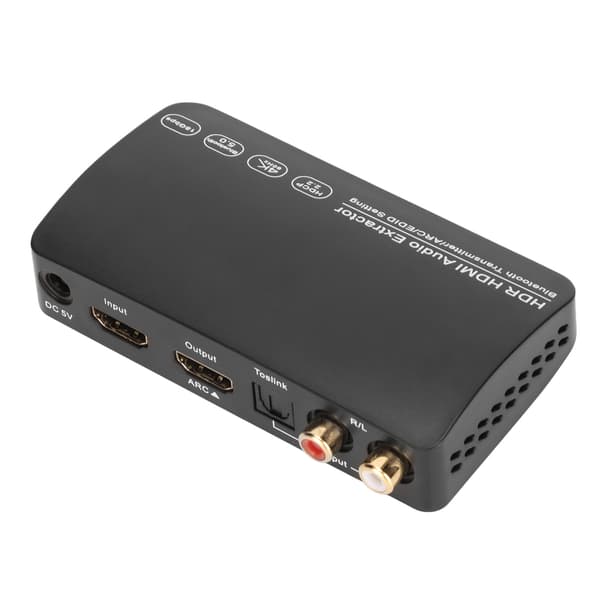 Audio Extractor 4K 60Hz HDR Synkron ARC Audio Splitter med 5.0 Bluetooth-sender til computer