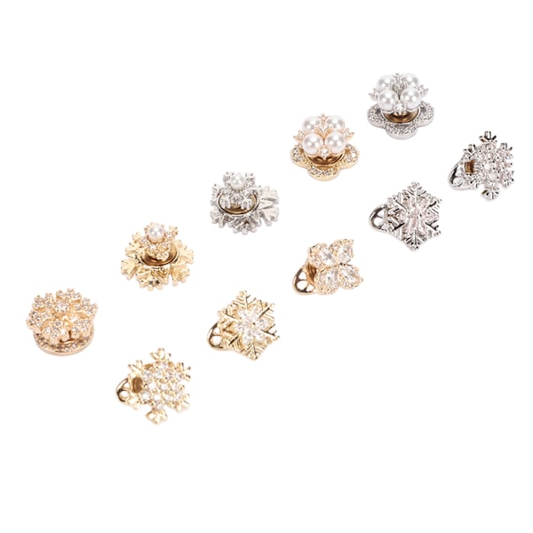 10 stk. Negle Rhinestone Perle Charms Dekaler Neglekunst Dekoration til DIY Håndværk Manicure Tips Dekoration