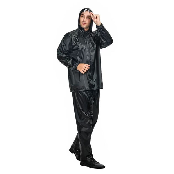 Regndräkter för män Vattentät regnutrustning för arbete Fiske Regnrockar Regnjacka Byxor för golf (storlek XXL)