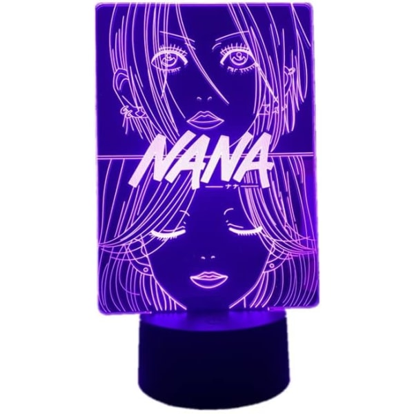 WJ 3D Anime Lampa Nana Oosaki Komatsu 7 Färg Touch/Fjärrkontroll 16 Färg Akryl LED Nattljus Barn Flicka Sovrumsdekor Sängbord Bordslampa