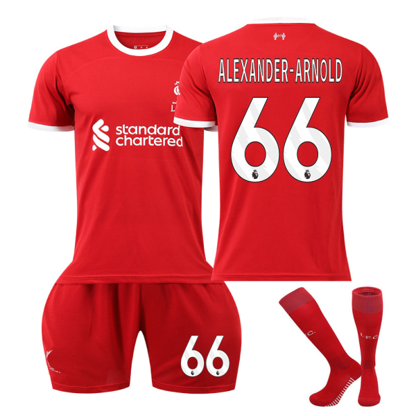 2023-2024 Liverpool Børnefodbolddragt Sæt med Strømper-Nr.66ALEXANDER-ARNOLD#26 No.66ALEXANDER-ARNOLD #26