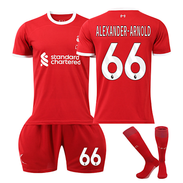2023-2024 Liverpoolin lasten jalkapalloasusetti sukkineen - Nro 66 ALEXANDER-ARNOLD#L No.66ALEXANDER-ARNOLD #L