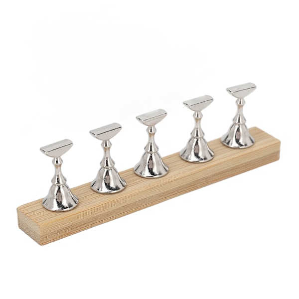 Magnetisk nageldisplayställ Log Alloy DIY träningsfingernageldisplayhållare för skönhetssalong