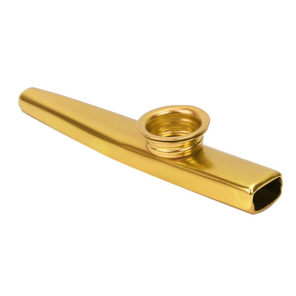 Aluminiumlegering Mini Bärbar Kazoo Ukulele Gitarr Partner Musikinstrument (guld)