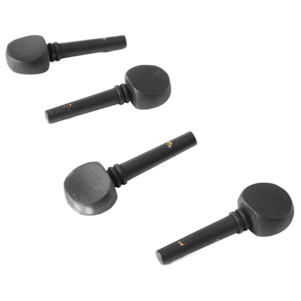 4 stk. Violin Tuning Peg Bærbar Fint Udseende Træ Violin Peg Udskiftning Sort M00591