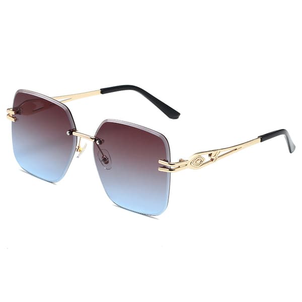 Flat Top Hip Hop Rapper Retro Aviator Solbriller