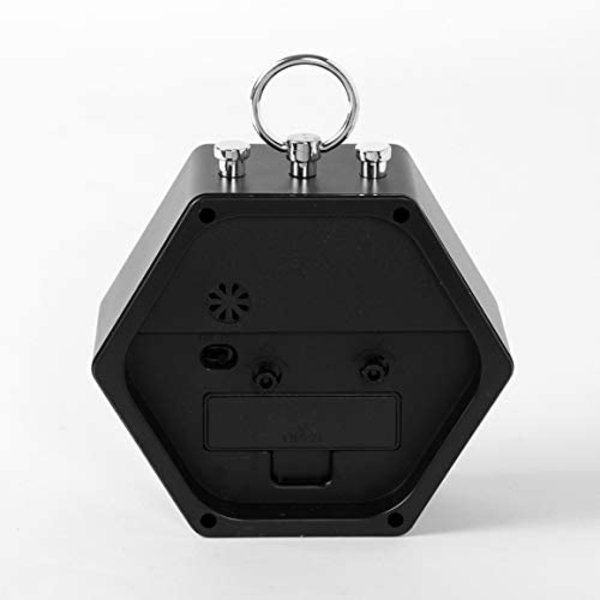 Alarm Hexagon Bordur Bordur Ur Vække Dig Op Stille Arbejde Perfekt til Soveværelse Kontor Sort