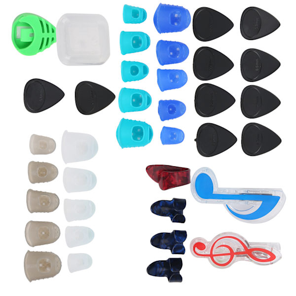 Gitarrfingerskydd Set Tumgrepp Musik Sida Klipp Instrument Tillbehör för Bas BanjoM02227