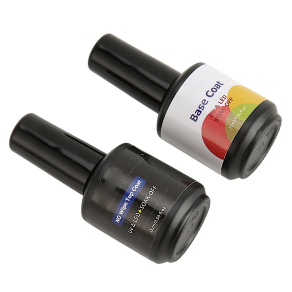 Topplack och baslack set professionell nagelsalong långvarig glans finish klar nagelkonst bas topplack