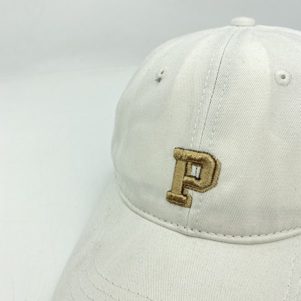 Dotpet Hat Dame P Bogstav Broderi Fire Sæsoner Universal Simpel Baseball Cap Herre(Hvid)