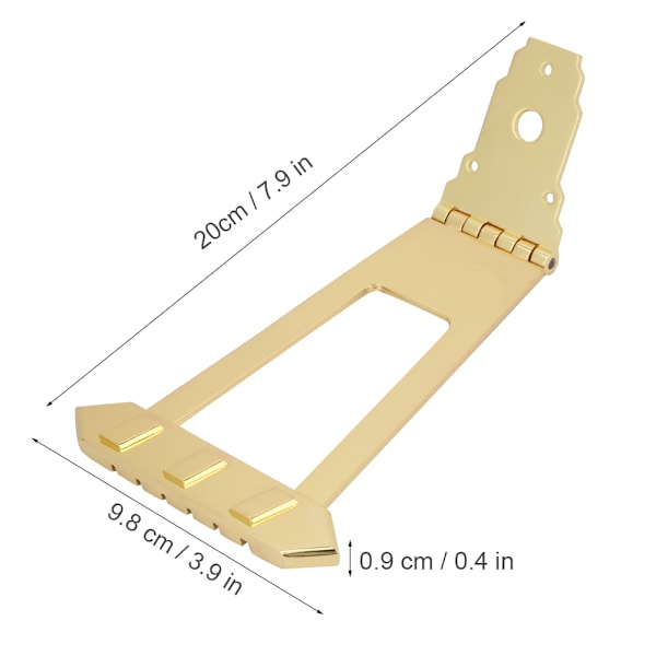 Sinkronisert vibrato-bro for jazzgitar i sinklegering (gull)