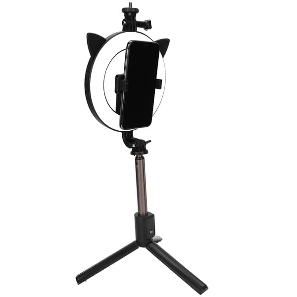 LED-fylllys Bluetooth Live Streaming Selfie Ring Light Bærbar Sminke Dimbar Lys