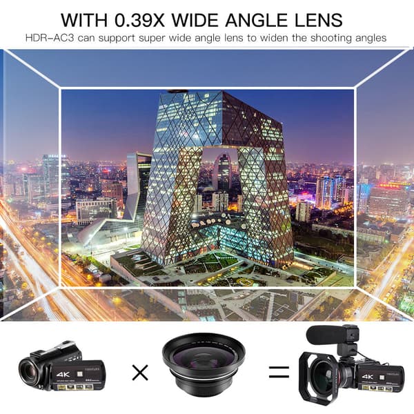 VBESTLIFE AC3-IPS 4K WiFi 3.1” Touch Screen Digital Video Camera