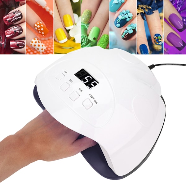 90W Nagelkonst UV LED-lampa Ljus Nagel Gel Torktumlare Härdande Polermaskin