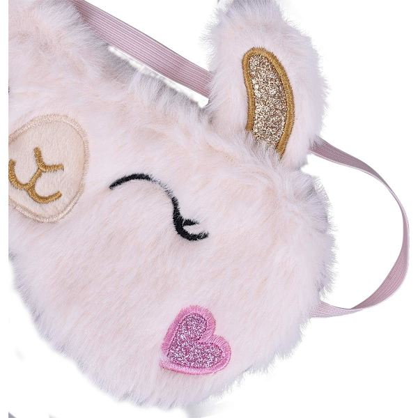 Søt Alpakka Søvnmaske, Myk Fluffy Plush Blindfold Morsom Nyhet Dyr Søvnmaske Øyendekke Øyenskygge for Barn Jenter Gutter Kvinner