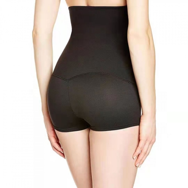 Hög midja formkläder för kvinnor Kroppsskulptering Buken Höftlyft Fitness Yogabyxor --- Svarta （Storlek XL）