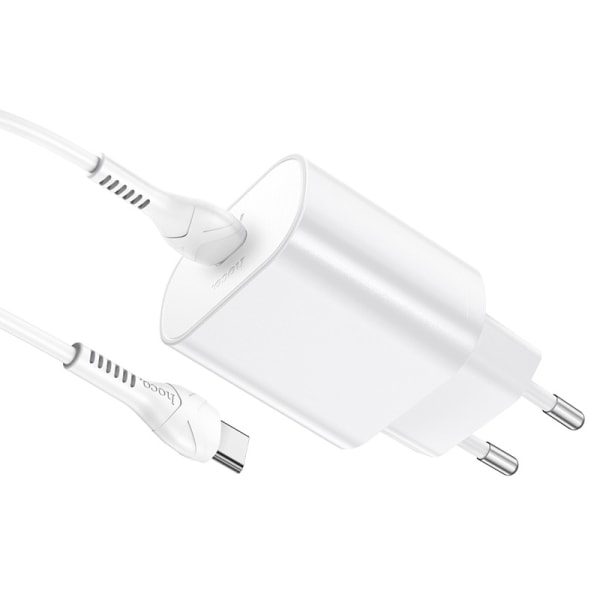 hoco. N22 europeisk standard PD25W lader egnet for Apple hurtiglading mobiltelefon laderhodesett