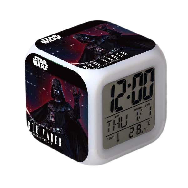 Star Wars Alarm Clock Movie The Force Awakens LED Alarm Clock Square Clock Digital väckarklocka med tid, temperatur, alarm, datum