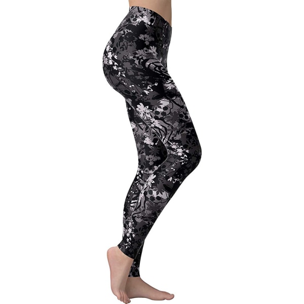Mjuka, hög midja , printed skinny stretch yogabyxor för kvinnor (print 9)