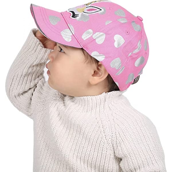 Designer flicka broderi basebollhatt bomull småbarn boll keps med 3D-design åldrar 2-12 en storlek justerbart spänne