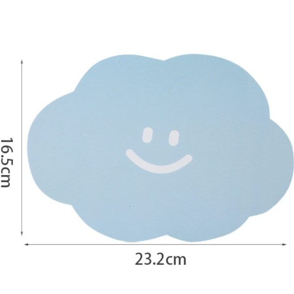 Hiirimatto 2 kpl, Suuri Söpö Pilvi Tietokoneen Hiirimatto Liukumattomalla Kumipohjalla, Vedenpitävä PVC Hiirimatto, Epäsäännöllisen Muotoinen Kawaii Hauska