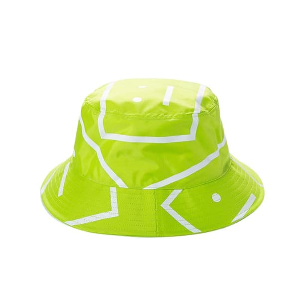 Smiley fiskerhat til forår og sommer, solbeskyttelse, strandhat, modetrend solhat, fluorescerende grøn