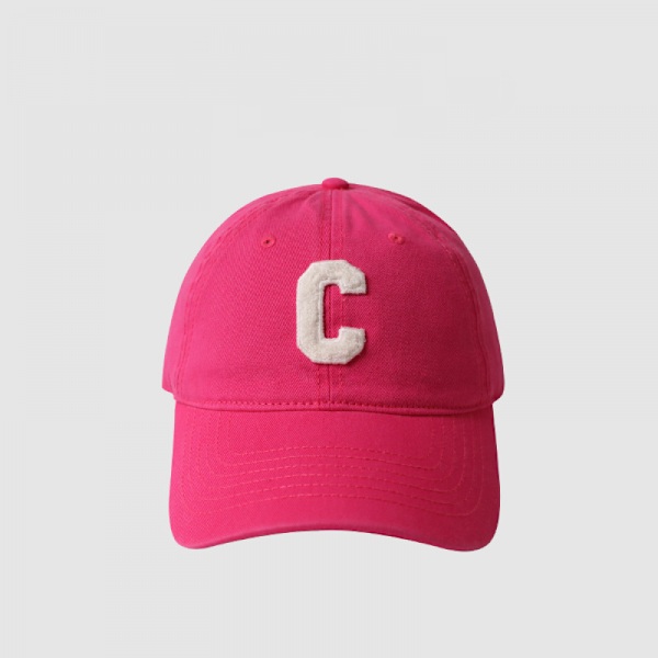 Dotpet C-Word All-Match Soft Top Baseball Cap Par Peak Cap Trend (Rose Red)
