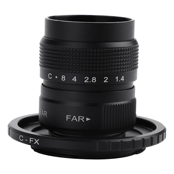 CCTV C-fäste objektivadapter överföringsring för DSLR-kameror för Fujifilm (C-FX svart)