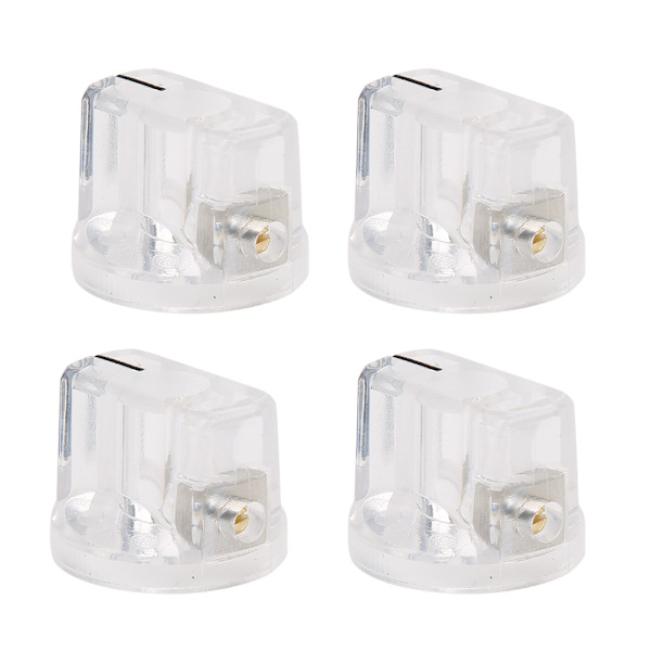 4 st gitarrknoppar transparent akryl 1 st slitskruvmejsel musikinstrument tillbehör (transparent röd svart )
