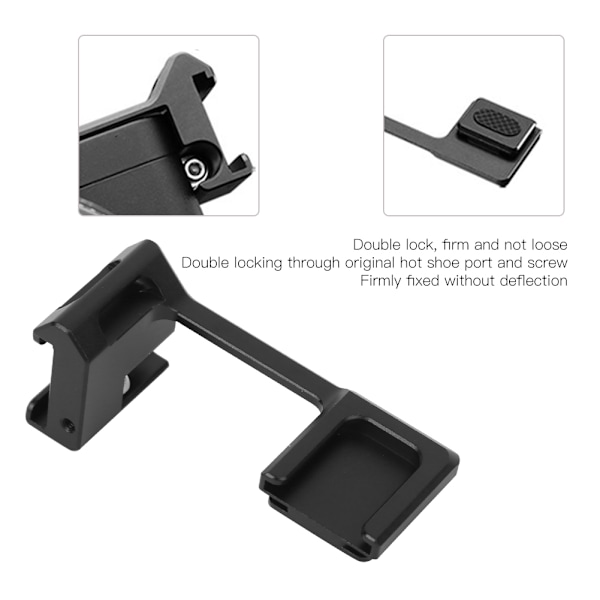 UURig R032 Aluminiumlegering Dubbel Blixtsko Förlängningsfäste för Sony A6000 Serie Spegelreflexkamera Universellt Vlog Tillbehör
