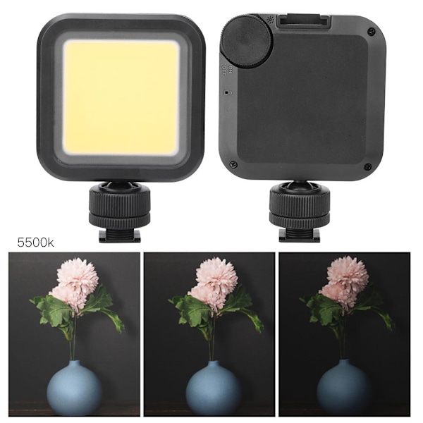 VL100 Bärbar Mini Dimbar LED-videoljus 5500K CRI95 Typ-C Laddning Blixtsko Förlängning